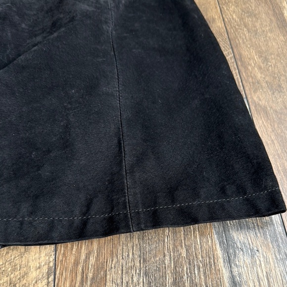 VINTAGE WATER COLLECTION l Size 11 Leather Elegant Black Skirt - Picture 2 of 7
